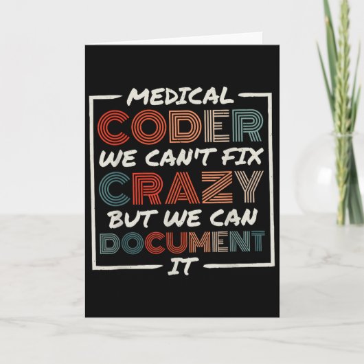 Medical Coder We Can't Fix, Medical Nurse Coder Kaart (Voorkant)