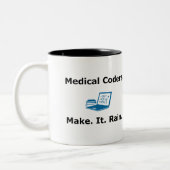 Medical Coders Make. Het. Regen. Tweekleurige Koffiemok (Links)