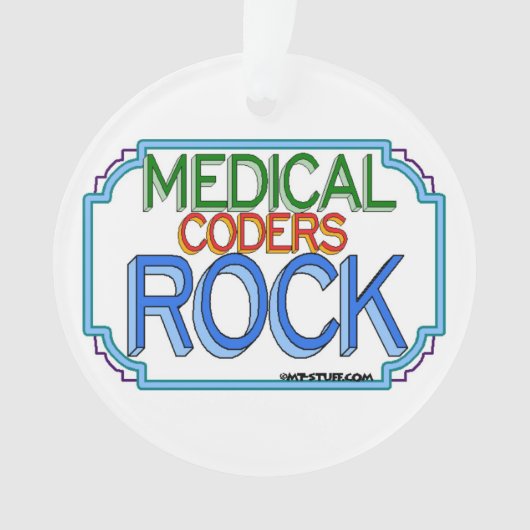 Medical Coders Rock Ornament (voorkant)