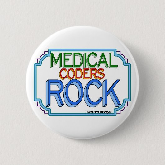 Medical Coders Rock Ronde Button 5,7 Cm (Voorkant)