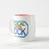 Medical Coders Rock Tweekleurige Koffiemok (Voorkant links)