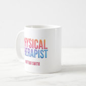 Medical Colorful Typography Physical Therapy Gift Koffiemok (Voorkant links)