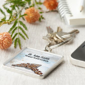 Medical Copper Roos Gold Luxury Marble Caduceus Sleutelhanger (Zijkant)