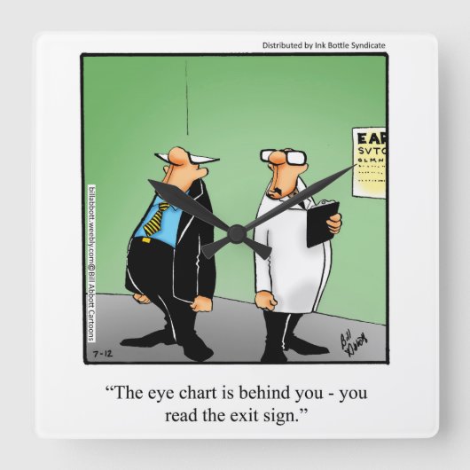 Medical/Doctor Humor Wall Clock Gift Vierkante Klok (Voorkant)