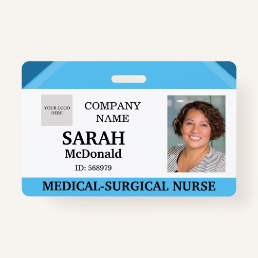 Medical Doctor Nurged Care Security Foto-ID Badge (Voorkant)