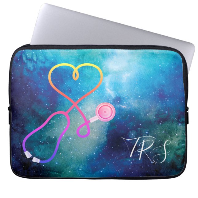 Medical Doctor of Nurse Blue Universe Laptop Sleeve (Voorkant)