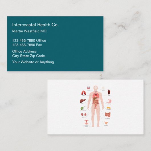 Medical Doctor Office Business Cards Visitekaartje (Voorkant / Achterkant)