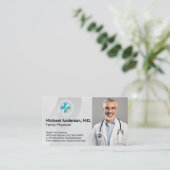 Medical Doctor Smiling | Health Care Services Logo Visitekaartje (Staand voorkant)