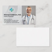 Medical Doctor Smiling | Health Care Services Logo Visitekaartje (Voorkant / Achterkant)