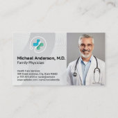 Medical Doctor Smiling | Health Care Services Logo Visitekaartje (Voorkant)