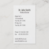 Medical Elegant Gold Caduceus Black Wings Classy Visitekaartje (Achterkant)