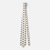 Medical Elegant Gold Caduceus Black Wings Patroon Stropdas (Voorkant)