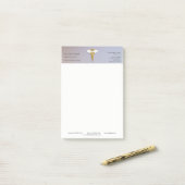 Medical Elegant Gold Caduceus White Wings Post-it® Notes (Op bureau)