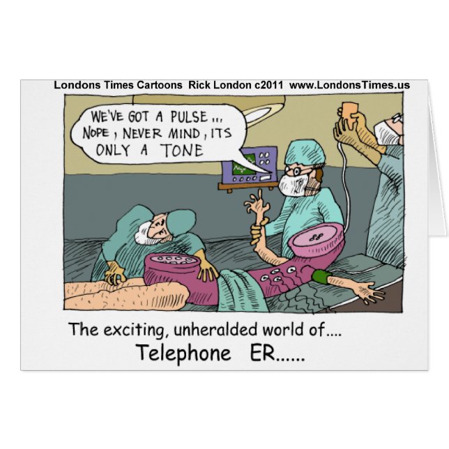 Medical Emergency 4 Telefoons Funny Gift Mok Kaart (Voorkant Horizontaal)