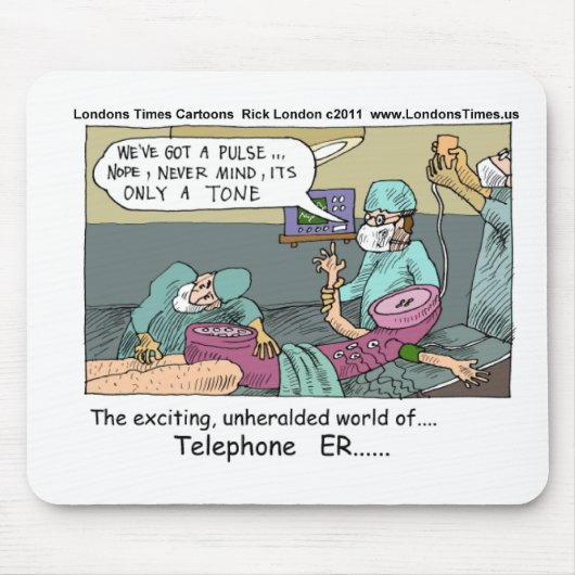 Medical Emergency 4 Telefoons Funny Gift Mok Kaart Muismat (Voorkant)