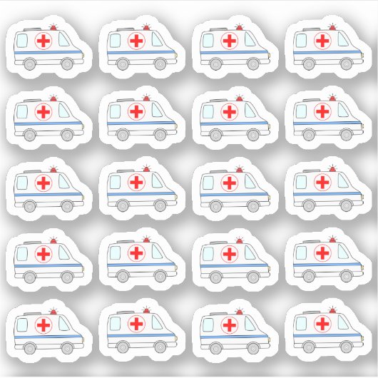 Medical Emergency Ambulance Paramedic Bujo Planner Sticker (Voorkant)