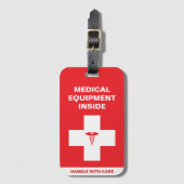 Medical Equipment Handle with care Bagagelabel (Voorkant (verticaal))