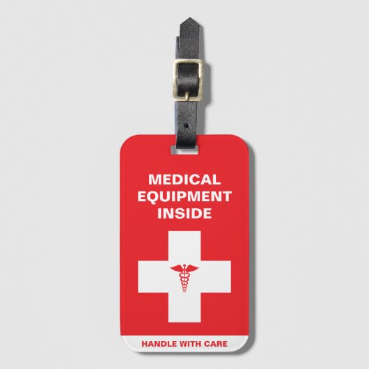 Medical Equipment Handle with care Bagagelabel (Voorkant (verticaal))