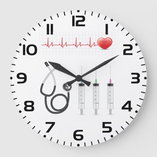 Medical Equipment Heartbeat Healthcare Grote Klok (Voorkant)