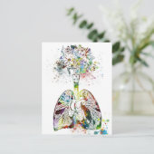 Medical Gifts Heart en Lungs Motif Briefkaart (Staand voorkant)