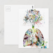 Medical Gifts Heart en Lungs Motif Briefkaart (Voorkant / Achterkant)