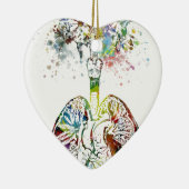 Medical Gifts Heart en Lungs Motif Keramisch Ornament (Rechts)