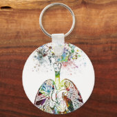 Medical Gifts Heart en Lungs Motif Sleutelhanger (Voorkant)