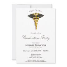 Medical Gold Caduceus Black Wings Afstuderen