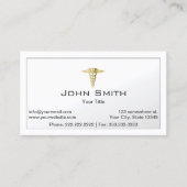 Medical Gold Caduceus Professional Visitekaartje (Voorkant)
