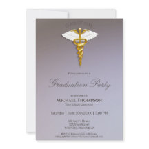 Medical Gold Caduceus White Wings Afstuderen