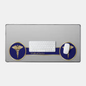 Medical Gold Professional Caduceus Blue Bureaumat (Keyboard & Muis)