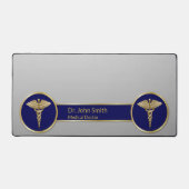 Medical Gold Professional Caduceus Blue Bureaumat (Voorkant)