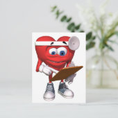 Medical Heart Doctor Cute Briefkaart (Staand voorkant)