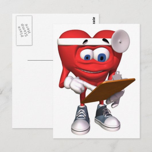 Medical Heart Doctor Cute Briefkaart (Voorkant / Achterkant)