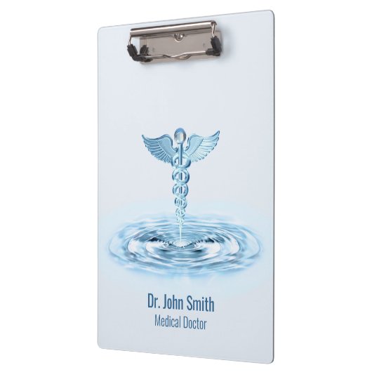 Medical Hermes Rod Blue Caduceus Water Ripples Klembord (Links)