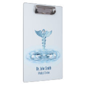 Medical Hermes Rod Blue Caduceus Water Ripples Klembord (Rechts)