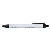 Medical Hermes Rod Caduceus Water rimpelt blauw Zwarte Inkt Pen (Bovenkant)
