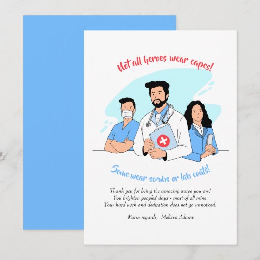 Medical Heroes Hartelijk dank (Voorkant / Achterkant)