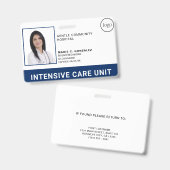 Medical Hospital Navy Blue Logo Foto ID Badge (Front & Back)