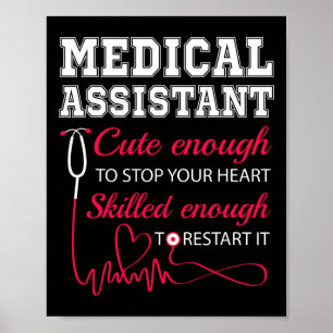 Medical Instant Schattige Nurse Stop Hart Mannelij Poster