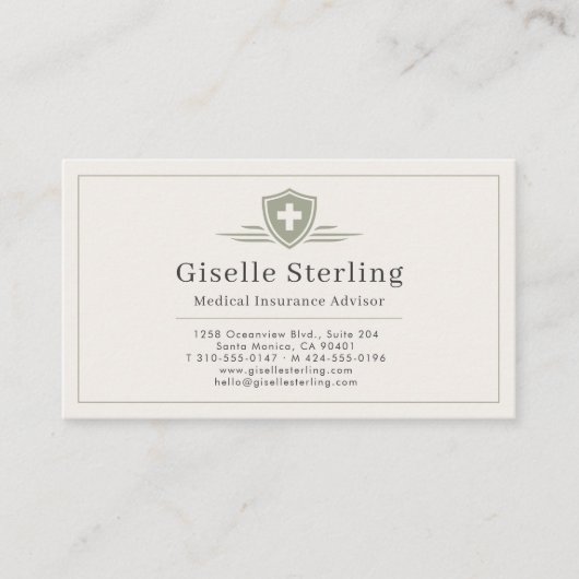 Medical Insurance Advisor QR Code Visitekaartje (Voorkant)