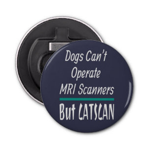 Medical Joke Dogs en Cats Dad Joke Funny Button Flesopener