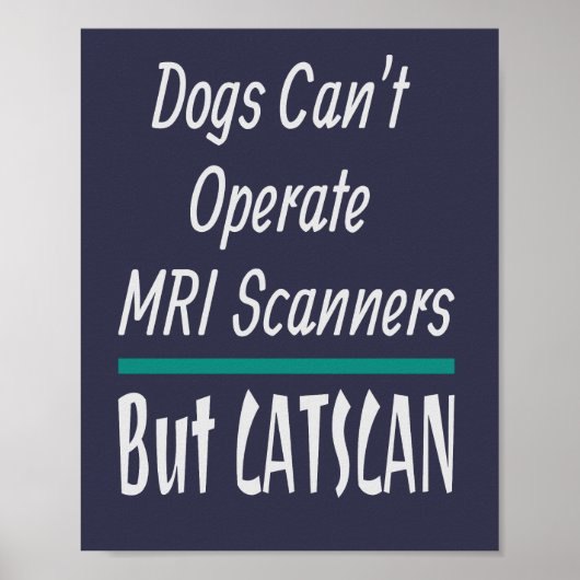Medical Joke Dogs en Cats Dad Joke Funny Poster (Voorkant)
