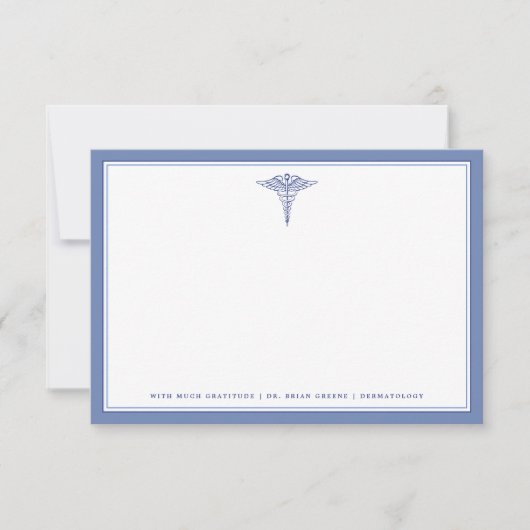 Medical Kantoor Blue Thema | Forfaitaire briefkaar Notitiekaartje (Voorkant)