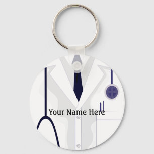 Medical Lab Coat Jacket Doctor Button Sleutelhange Sleutelhanger