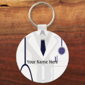 Medical Lab Coat Jacket Doctor Button Sleutelhange Sleutelhanger (Voorkant)
