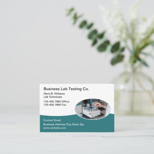 Medical Lab Testing Services Modern Visitekaartje (Staand voorkant)