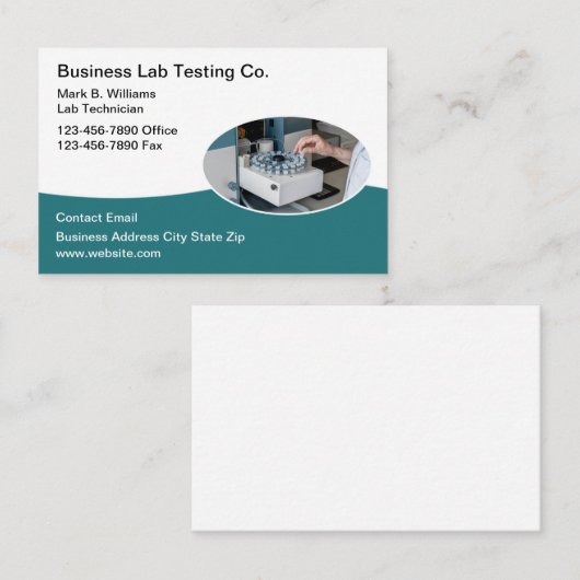 Medical Lab Testing Services Modern Visitekaartje (Voorkant / Achterkant)