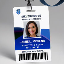 Medical Logo Clinic Hospital Blue Photo Nurse ID