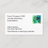 Medical Mental Health Councelor Visitekaartje (Achterkant)